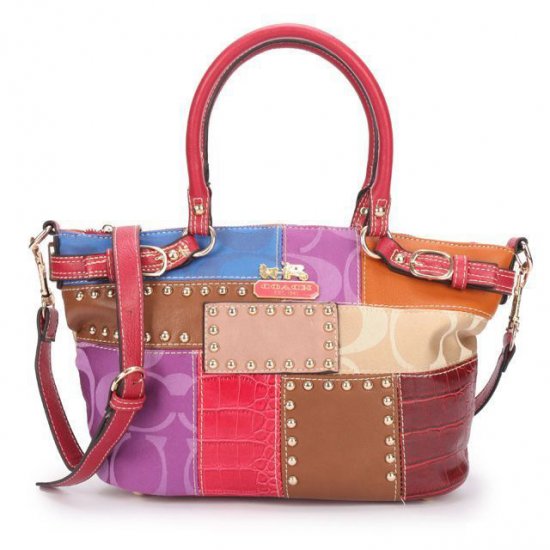 Coach Holiday Kelsey In Signature Medium Red Multi Satchels EBP | Women